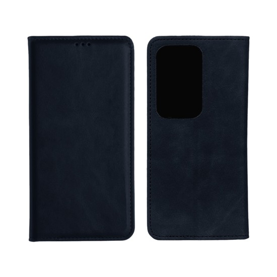 Leather Flip Cover with Internal Pocket For Samsung Galaxy A52 Black