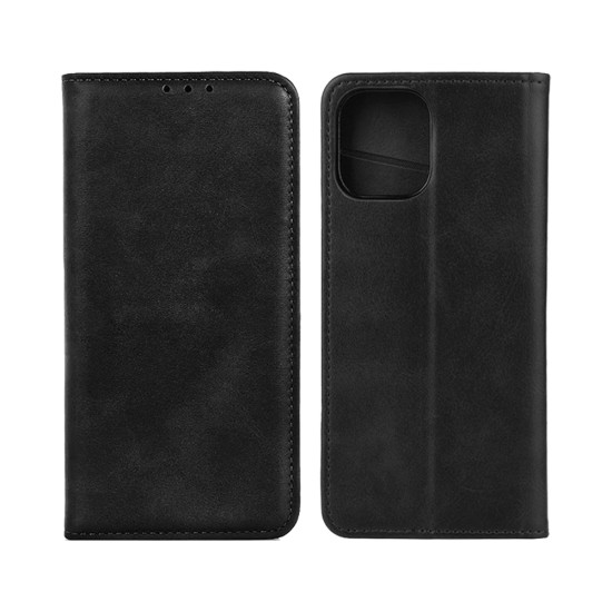 Leather Flip Cover with Internal Pocket For Huawei Honor X8 5G Black