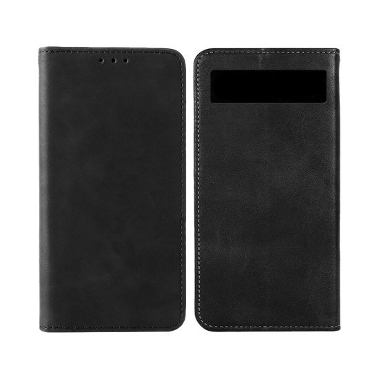 Leather Flip Cover with Internal Pocket for Google Pixel 8 Pro Black