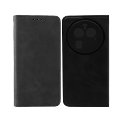 Capa Flip de Couro com Bolso Interno para Oppo Find X6 Pro Preto Capa Flip de Couro com Bolso Interno para Oppo Find X6 Pro Preto