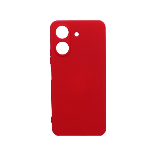 Silicone Case with Camera Shield for Xiaomi Redmi 13C/Poco C65 Red