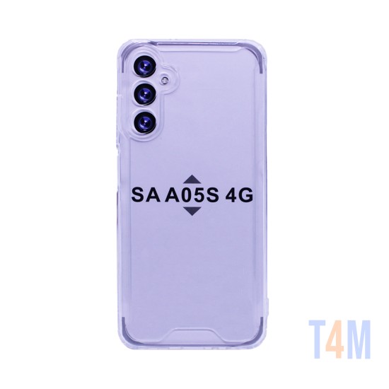 Funda de Silicona Dura con Marco de Cámara para Samsung Galaxy A05s 4G Transparente