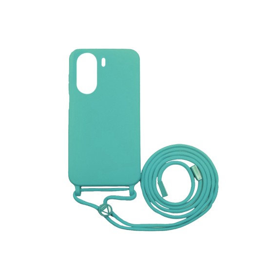 Silicone Case with String for Xiaomi Redmi 13C/Poco C65 Sea Green