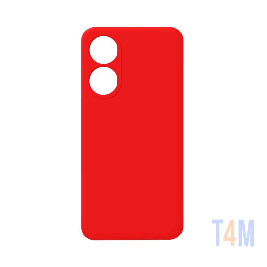 Silicone Case with Camera Shield for Oppo A38 4G/A18 Red