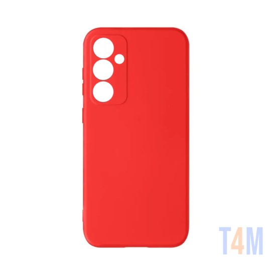 Capa de Silicone com Moldura de Câmera para Samsung Galaxy S23 FE Vermelho