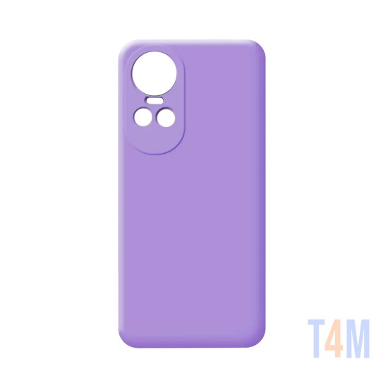 Capa de Silicone com Moldura de Câmera para Oppo Reno 10 5G Roxo