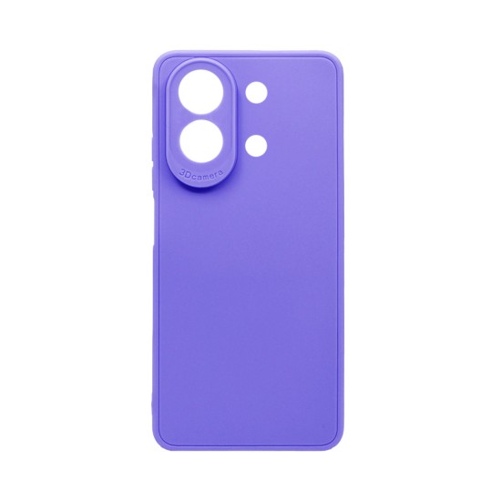 Soft Silicone Case with Camera Shield for Xiaomi Redmi Note 13 4G Purple