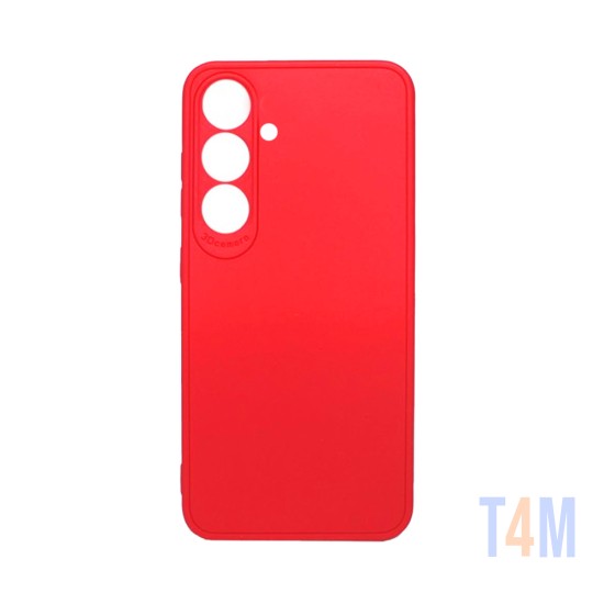 Capa de Silicone Macio com Moldura de Câmera para Samsung Galaxy A05S Vermelho
