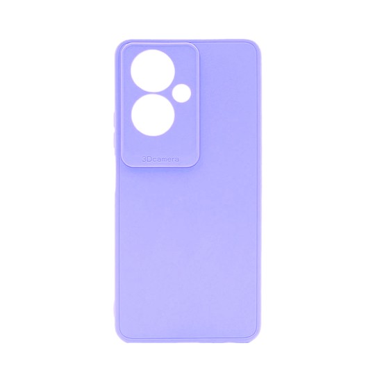 soft Silicone Case with Camera Shield for Oppo A78 5G Purple