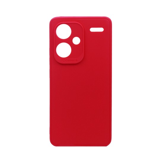 Soft Silicone Case with Camera Shield for Xiaomi Redmi Note 13 Pro Plus Red