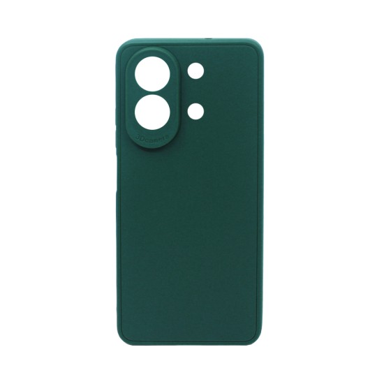 Soft Silicone Case with Camera Shield for Xiaomi Redmi Note 13 4G Green