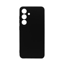 Capa de Silicone Macio com Moldura de Câmera para Samsung Galaxy S24 5G Preto Capa de Silicone Macio com Moldura de Câmera para Samsung Galaxy S24 5G Preto