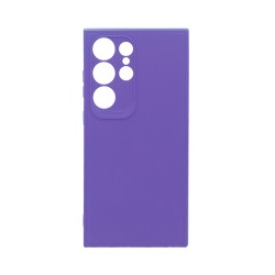 Capa de Silicone Macio com Moldura de Câmera para Samsung Galaxy S24 Ultra Roxo Capa de Silicone Macio com Moldura de Câmera para Samsung Galaxy S24 Ultra Roxo