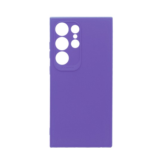 Soft Silicone Case with Camera Shield for Samsung Galaxy S24 Ultra Purple