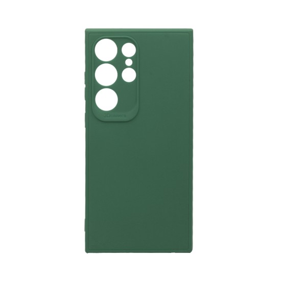 Soft Silicone Case with Camera Shield for Samsung Galaxy S24 Ultra Green