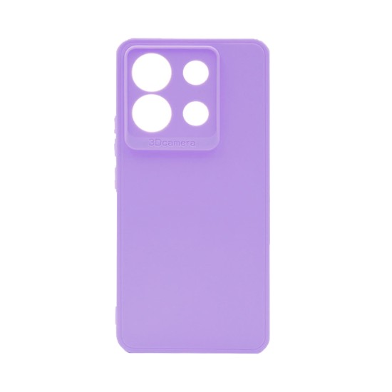 Soft Silicone Case with Camera Shield for Xiaomi Redmi Note 13 Pro 5G Purple