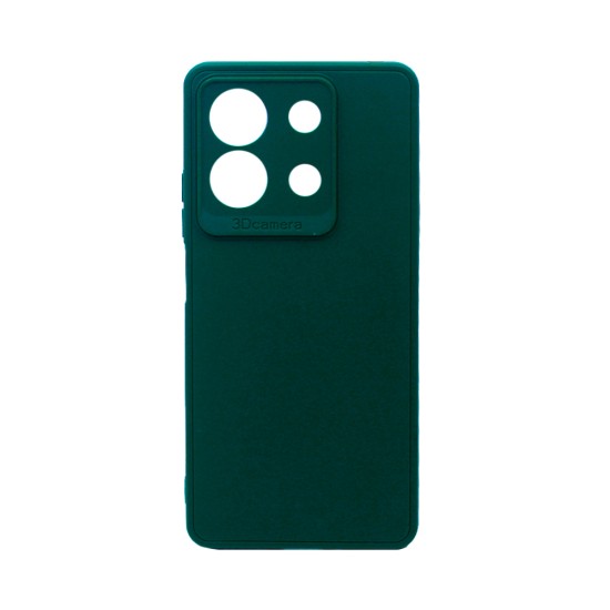 Soft Silicone Case with Camera Shield for Xiaomi Redmi Note 13 5G Green