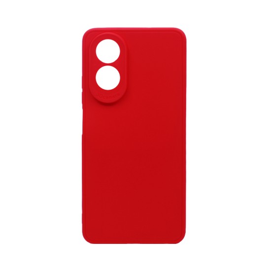 Soft Silicone Case with Camera Shield for Oppo A18 4G/A38 4G Red