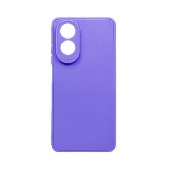 Soft Silicone Case with Camera Shield for Oppo A18 4G/A38 4G Purple