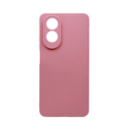 Soft Silicone Case with Camera Shield for Oppo A18 4G/A38 4G Pink