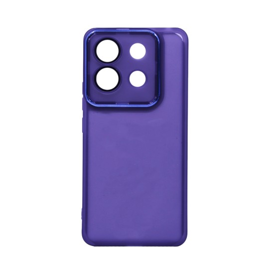 Transparent Silicone Case with Camera shield for Xiaomi Redmi Note 13 Pro 5G/Poco X6 5G Purple