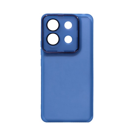 Transparent Silicone Case with Camera shield for Xiaomi Redmi Note 13 Pro 5G/Poco X6 5G Blue