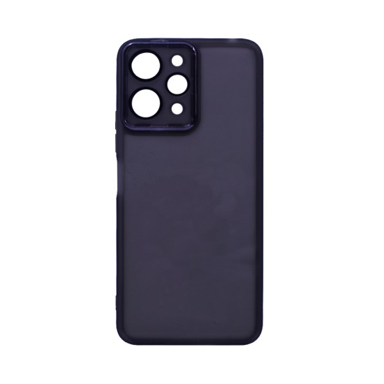 Transparent Silicone Case with Camera shield for Xiaomi Redmi 12 4G/Redmi 12 5G/Poco M6 Pro 5G Black