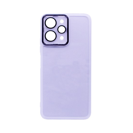 Transparent Silicone Case with Camera shield for Xiaomi Redmi 12 4G/Redmi 12 5G/Poco M6 Pro 5G White