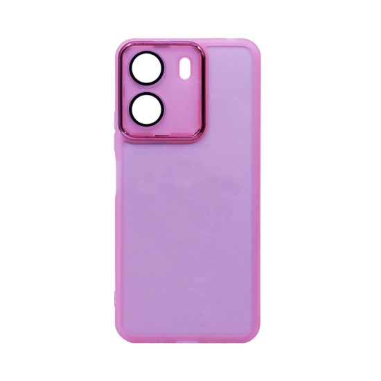 Transparent Silicone Case with Camera shield for Xiaomi Redmi 13C 4G/Poco C65 Pink