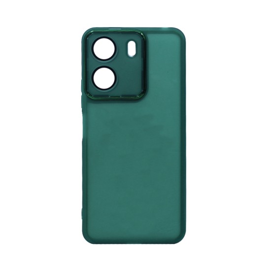 Transparent Silicone Case with Camera shield for Xiaomi Redmi 13C 4G/Poco C65 Green