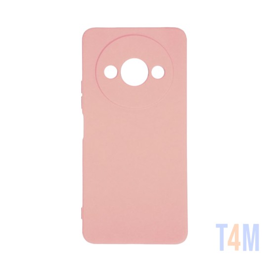 Capa de Silicone com Moldura de Câmera para Xiaomi Redmi A3 Rosa