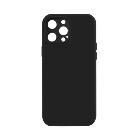 Silicone Case with Camera Shield for Apple iPhone 15 Pro Max Black