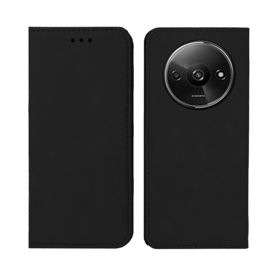 Leather Flip Cover with Internal Pocket for Xiaomi Redmi A3 Black