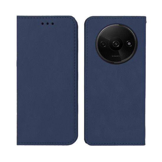 Leather Flip Cover with Internal Pocket for Xiaomi Redmi A3 Blue