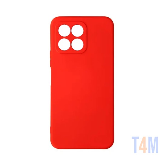 Funda de Silicona con Marco de Cámara para Huawei Honor 70 Lite Rojo