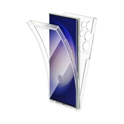 Capa de Silicone com Moldura da Câmera 360º para Samsung Galaxy S22 Ultra Transparente Capa de Silicone com Moldura da Câmera 360º para Samsung Galaxy S22 Ultra Transparente