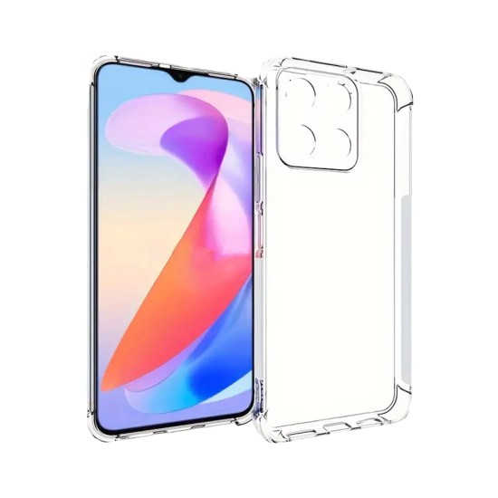 Hard Silicone Case with Camera Shield for Huawei Honor 70 Lite/Honor X6/Honor X6S/Honor 8 5G Transparent