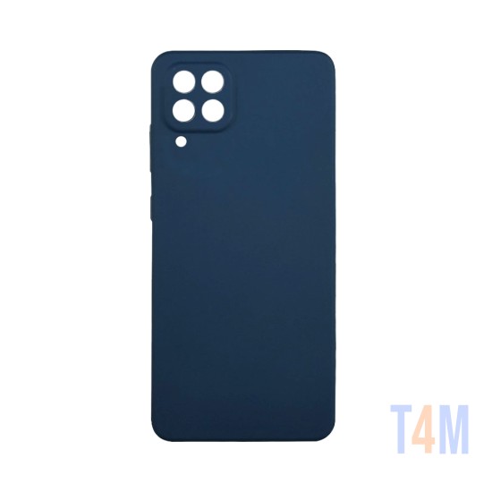 Silicone Case with Camera Shield for Samsung Galaxy A12 4G/A12 5G Dark Blue