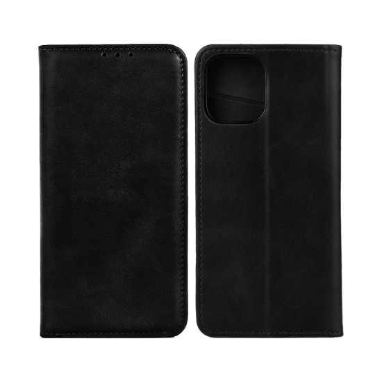 Leather Flip Cover with Internal Pocket For Apple iPhone 11 Pro Black