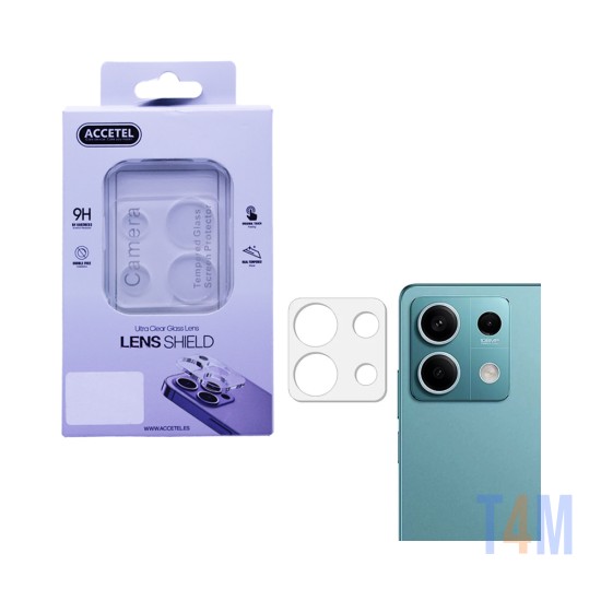 Protetor de Lente de Câmera de Vidro Temperado Para Xiaomi Redmi Note 13 5G Transparente