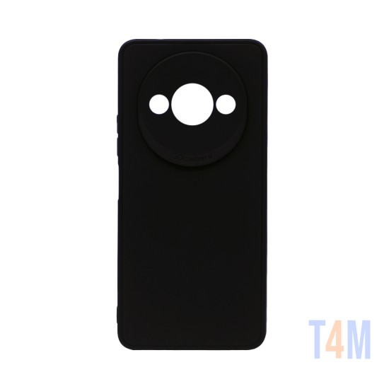 Capa de Silicone Macio com Moldura de Câmera para Xiaomi Redmi A3 Preto