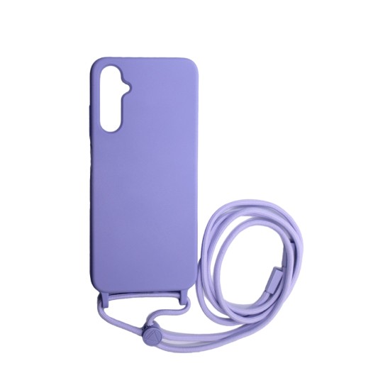 Silicone Case with String for Samsung Galaxy A14 4G/A14 5G Purple