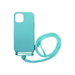 Capa de Silicone com Cordão para Apple iPhone 11 Verde Mar Capa de Silicone com Cordão para Apple iPhone 11 Verde Mar