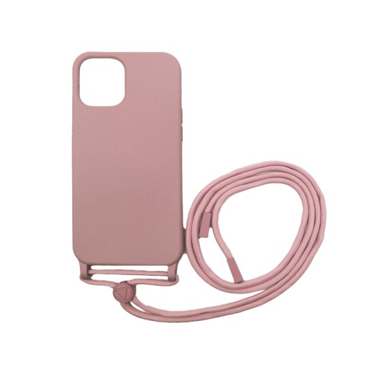 Silicone Case with String for Apple iPhone 12 Pro Max Pink