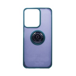 Capa com Anel de suporte para Xiaomi Redmi 13C/Poco C65 Verde Fumado Capa com Anel de suporte para Xiaomi Redmi 13C/Poco C65 Verde Fumado