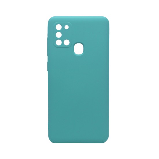 Silicone Case with Camera Shield for Samsung Galaxy A21S Sea Green