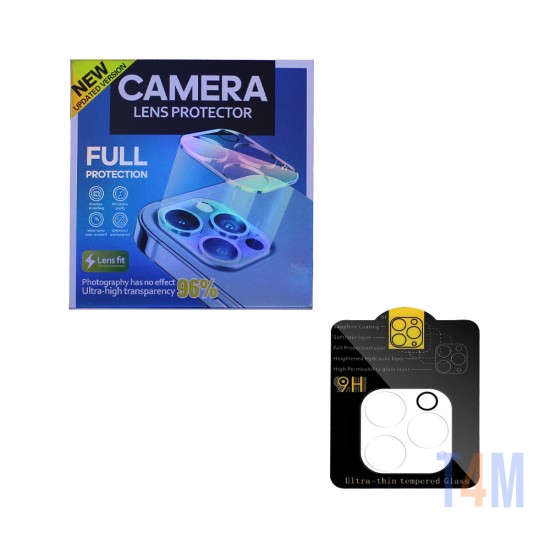 Protetor de Lente de Câmera de Vidro Temperado Para IPhone 14 Pro/14 Pro Max Transparente