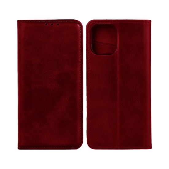 Leather Flip Cover with Internal Pocket For Apple iPhone 11 Pro Red