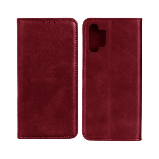 Leather Flip Cover with Internal Pocket for Samsung Galaxy A13 5g Red