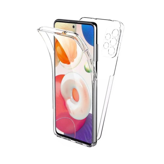 360º Silicon Case with Camera Shield for Samsung Galaxy A72 5G Transparent